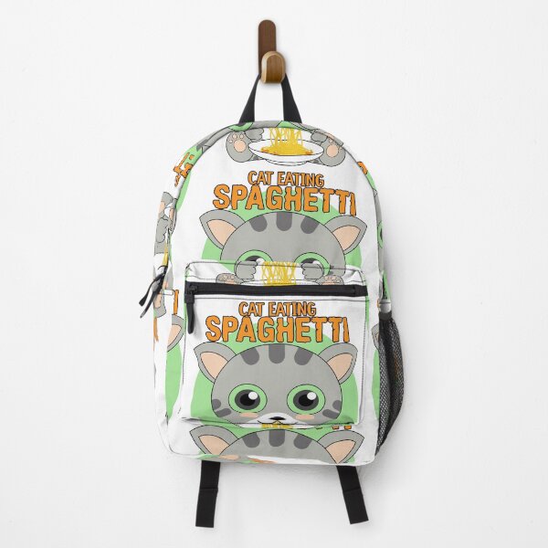 Item preview, cat eating spaghetti designed and sold by Design_for_merch.