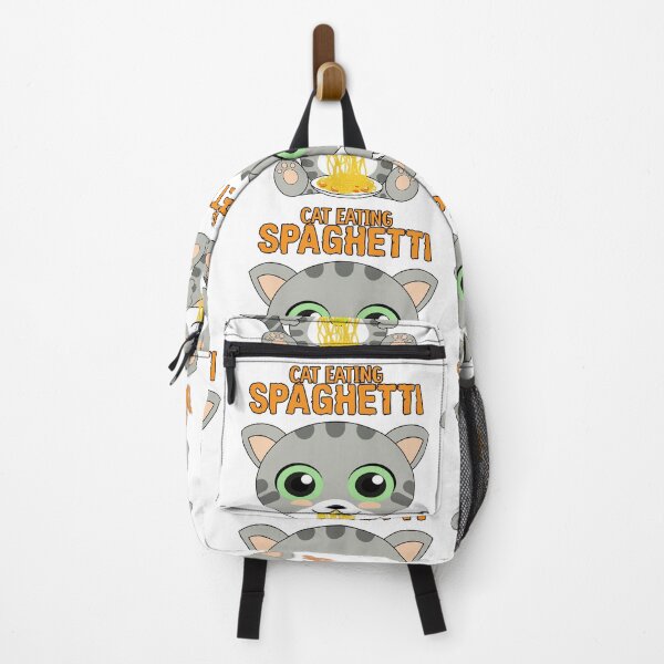 Item preview, cat eating spaghetti designed and sold by Design_for_merch.