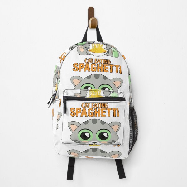 Item preview, cat eating spaghetti designed and sold by Design_for_merch.