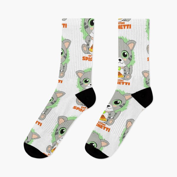 Item preview, cat eating spaghetti designed and sold by Design_for_merch.