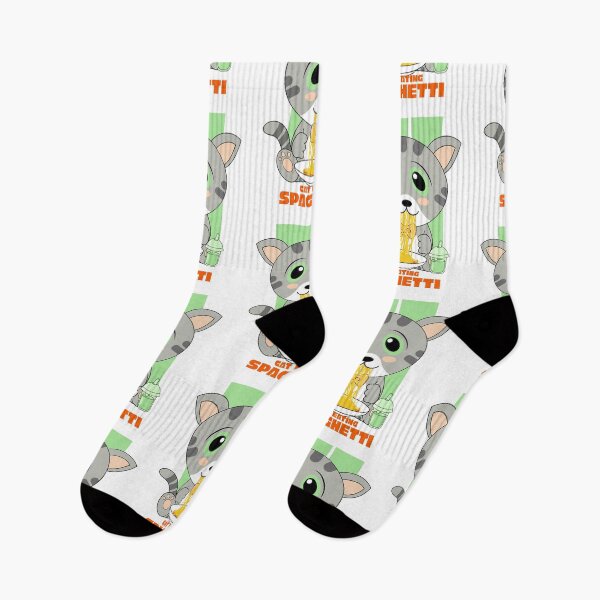 Item preview, cat eating spaghetti designed and sold by Design_for_merch.
