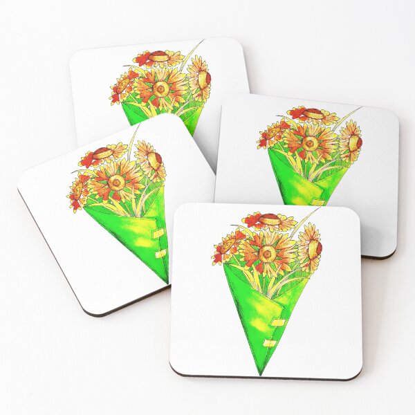Item preview, Gaillardia Flower Bouquet designed and sold by Marian Hayes.