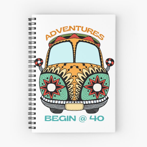 Item preview, Adventures Begin At Forty. For a 40th birthday, for a forty year old, for someone in their forties. designed and sold by Wentoo.