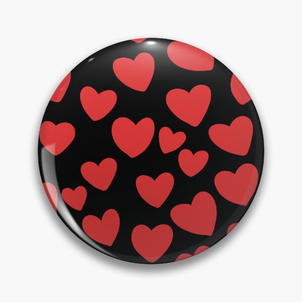 Item preview, Red scattered hearts pattern-black background designed and sold by charmednight.