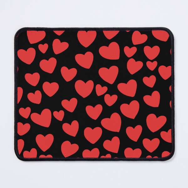 Item preview, Red scattered hearts pattern-black background designed and sold by charmednight.