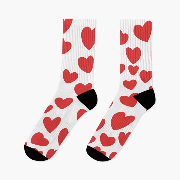 Item preview, Red scattered hearts pattern-white background designed and sold by charmednight.