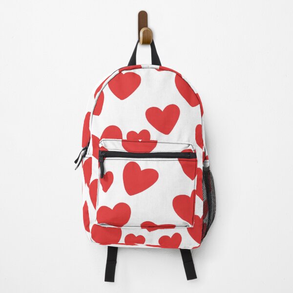 Item preview, Red scattered hearts pattern-white background designed and sold by charmednight.