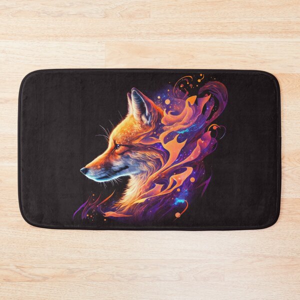 Item preview, Glowing Fox with Abstract Neon Swirls designed and sold by Mythic-Dream.