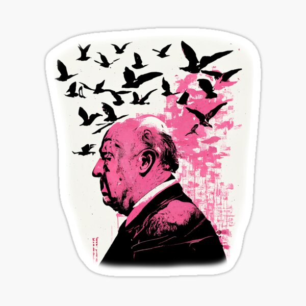 Item preview, Alfred Hitchcock with Birds designed and sold by NiceGoodBetter.