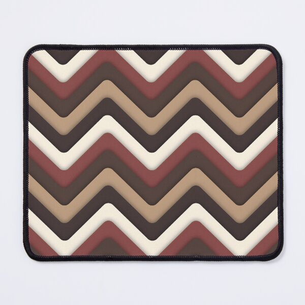 Item preview, Retro 1970's Aesthetic ZigZag Wave Pattern, Coffee and Cream designed and sold by MadfishDesigns.