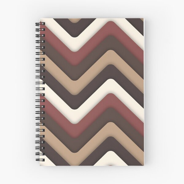 Item preview, Retro 1970's Aesthetic ZigZag Wave Pattern, Coffee and Cream designed and sold by MadfishDesigns.