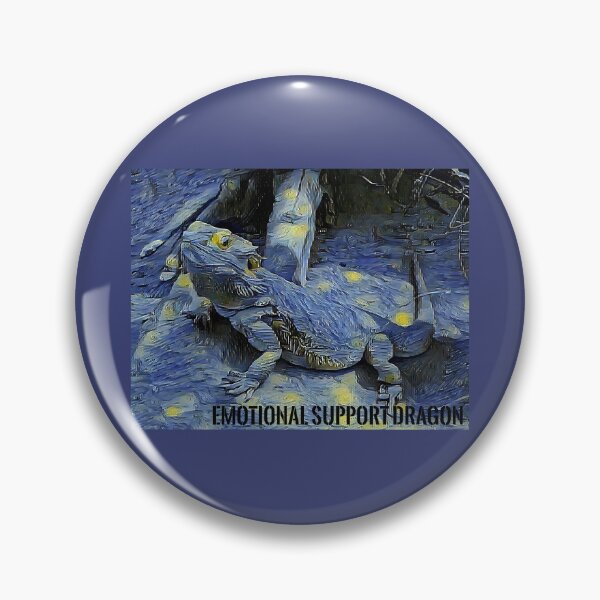 Item preview, Emotional Support Dragon, Central Bearded Dragon, Starry Night, AI Creation, Original Art designed and sold by RattlSnkCanynTs.