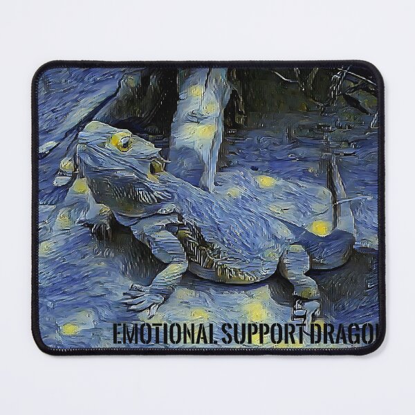 Item preview, Emotional Support Dragon, Central Bearded Dragon, Starry Night, AI Creation, Original Art designed and sold by RattlSnkCanynTs.