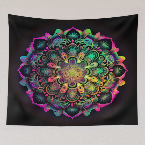 Item preview, Blazing Bright - Neon Boho Mandala designed and sold by mcmtdesigns.
