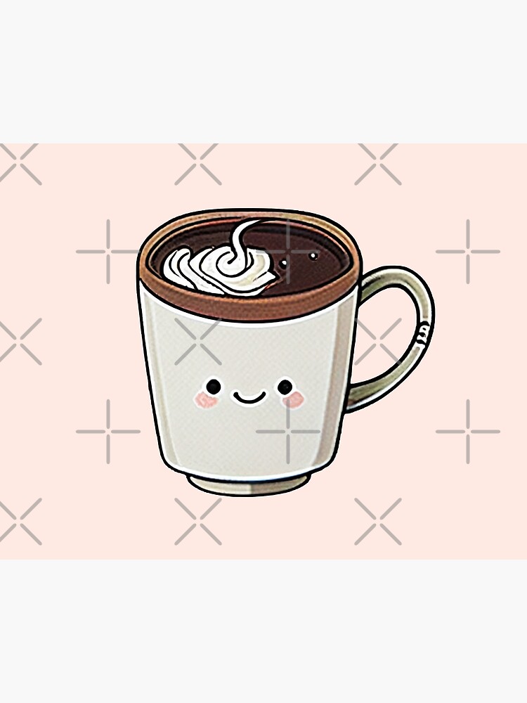 Kawaii Coffee Cup Art Print