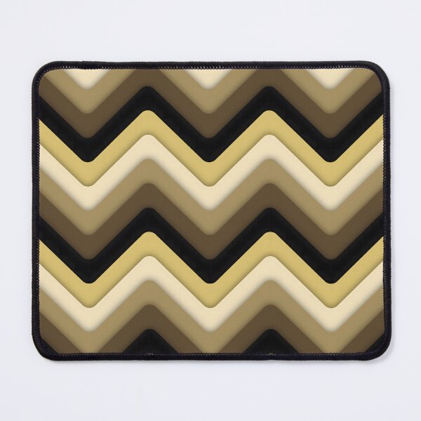 Item preview, Retro 1970's Aesthetic ZigZag Wave Pattern, Gold and Brown designed and sold by MadfishDesigns.