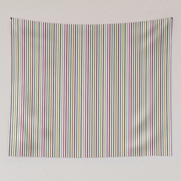 Item preview, Folk Art Craftsman Colors Stripes Repeat Pattern Print designed and sold by MoePark.