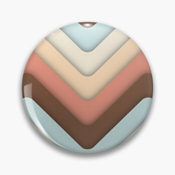Item preview, Retro 1970's Aesthetic ZigZag Wave Pattern, Cream, Blue and Brown designed and sold by MadfishDesigns.