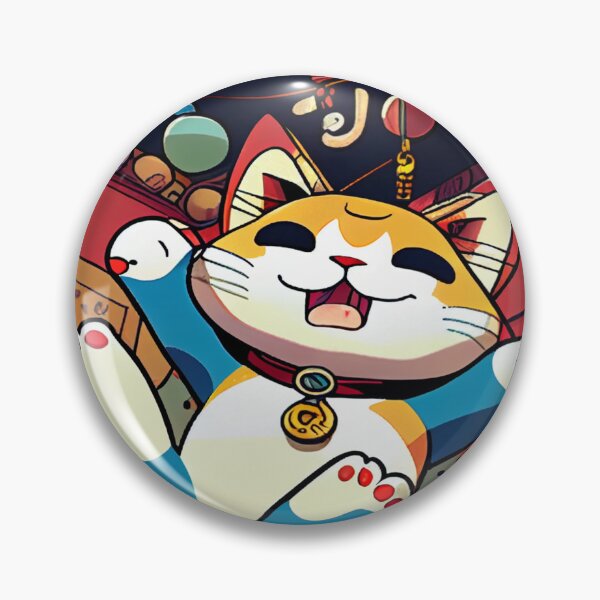 Item preview, Beckoning Bengal - Anime Inspired Maneki Neko designed and sold by mcmtdesigns.