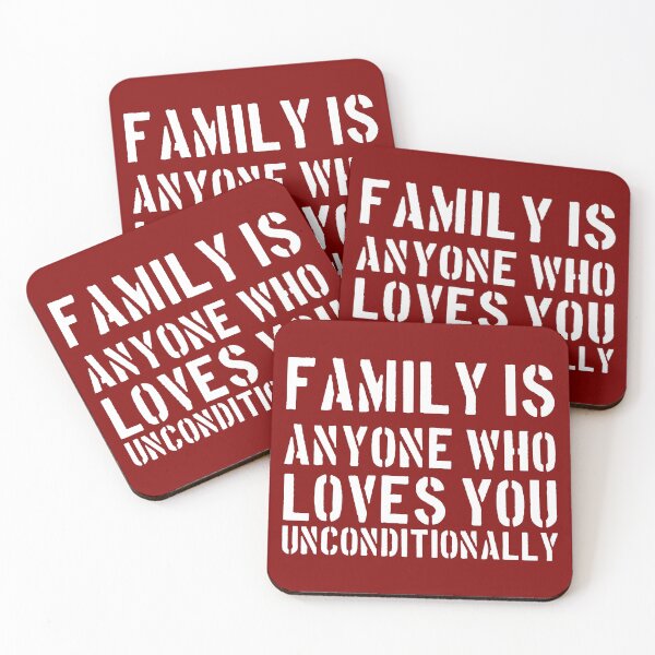 Item preview, family is anyone who loves you unconditionally | 10 designed and sold by Lets Be Positive (5.0) ⭐⭐⭐⭐⭐.