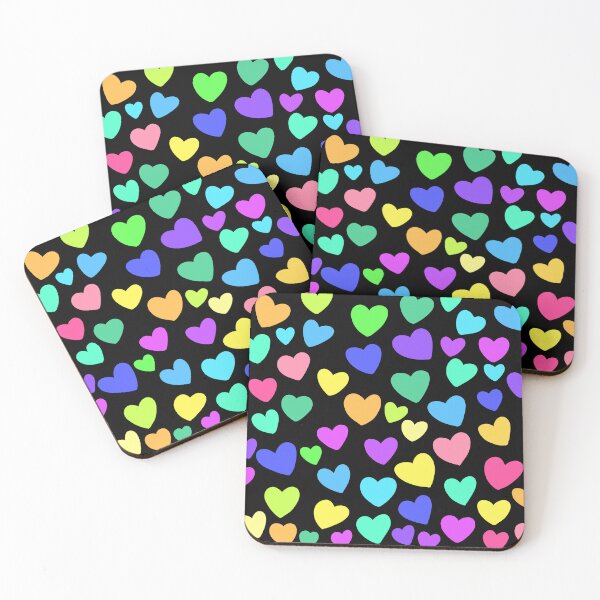 Item preview, Colorful scattered hearts pattern designed and sold by charmednight.