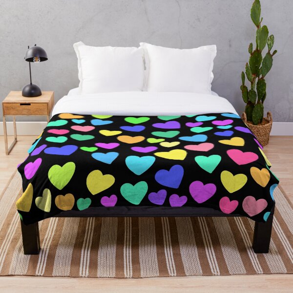 Item preview, Colorful scattered hearts pattern designed and sold by charmednight.