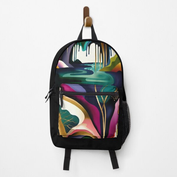 Item preview, Chasing Waterfalls Abstract in Lush Purple, Teal and Gold designed and sold by Orianah.