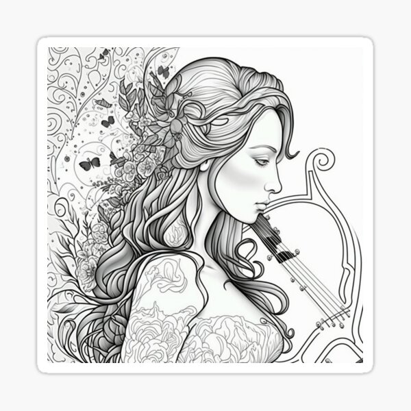 musician woman Sticker