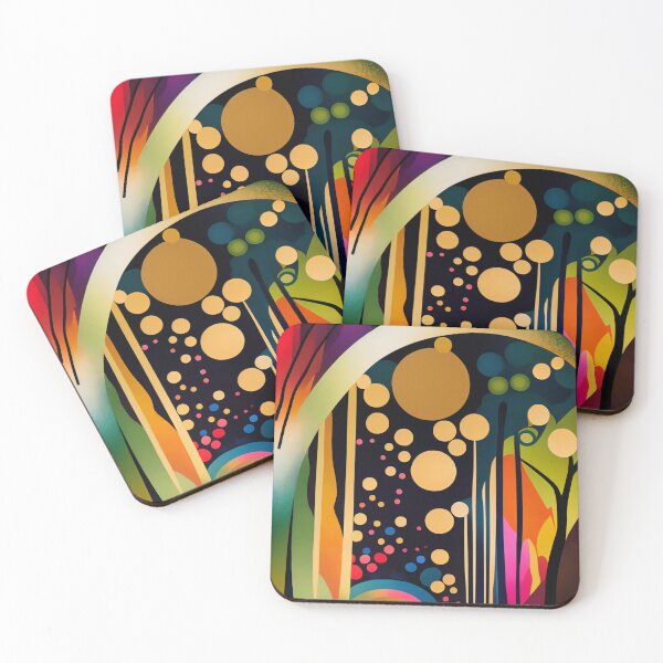 Item preview, Chasing Waterfalls Abstract in Lush Purple, Teal and Gold designed and sold by Orianah.