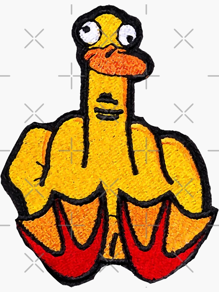Funny Duck Middle Finger | Sticker