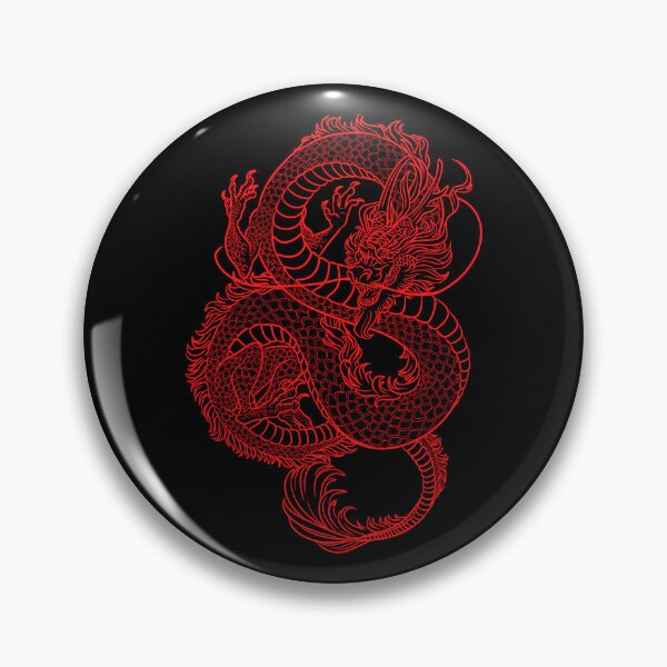 Aperçu de l'œuvre Dragon chinois en rouge créée et vendue par PlayDifferent ⭐⭐⭐⭐⭐.