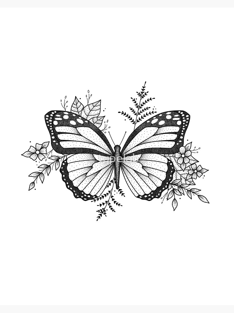 Folk Butterfly Art Print — mirdinara