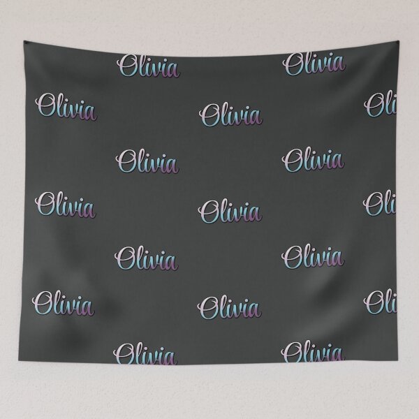 Item preview, Pretty Script Olivia Name in Cool Colors designed and sold by AloraDawnEve.