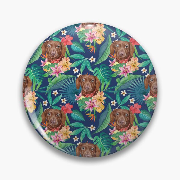 Item preview, Tropical Chocolate Dachshund Doxie Puppy designed and sold by lulupetart.