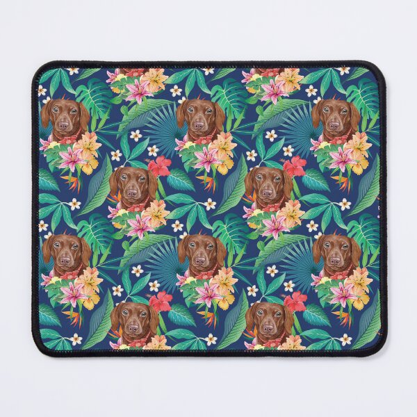 Item preview, Tropical Chocolate Dachshund Doxie Puppy designed and sold by lulupetart.
