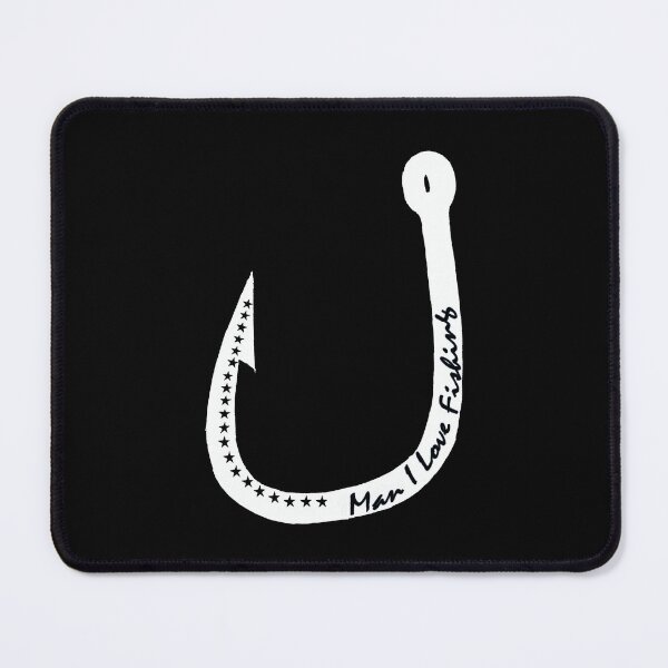 Item preview, MILF, Man I love fishing, with fishing hook in white designed and sold by Manoroma.