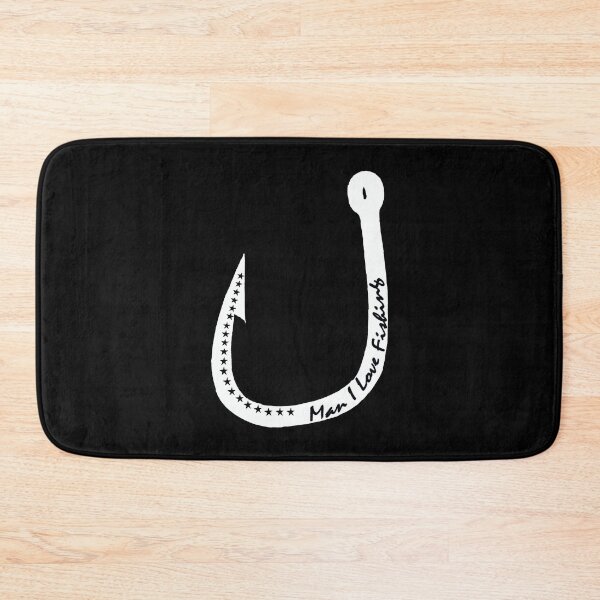 Item preview, MILF, Man I love fishing, with fishing hook in white designed and sold by Manoroma.