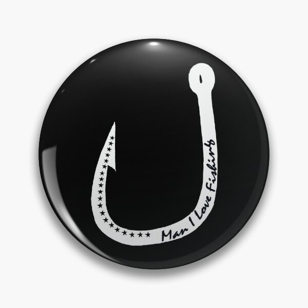 Item preview, MILF, Man I love fishing, with fishing hook in white designed and sold by Manoroma.