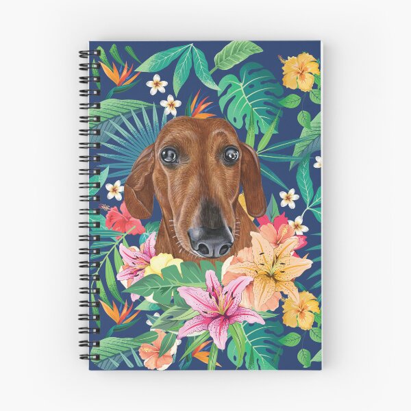 Item preview, Tropical Brown Dachshund Doxie 1 designed and sold by lulupetart.