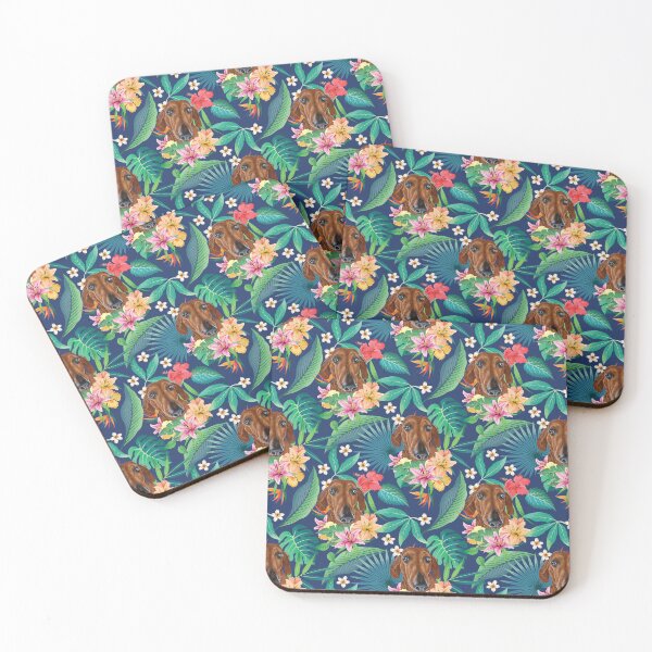 Item preview, Tropical Brown Dachshund Doxie 1 designed and sold by lulupetart.