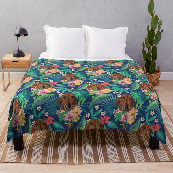 Item preview, Tropical Brown Dachshund Doxie 1 designed and sold by lulupetart.