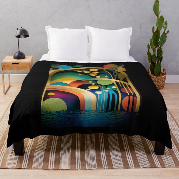 Item preview, Chasing Waterfalls Abstract in Lush Purple, Teal and Gold designed and sold by Orianah.