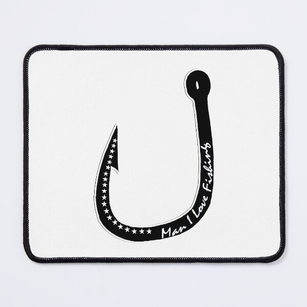 Item preview, MILF, Man I love fishing, with fishing hook in black designed and sold by Manoroma.