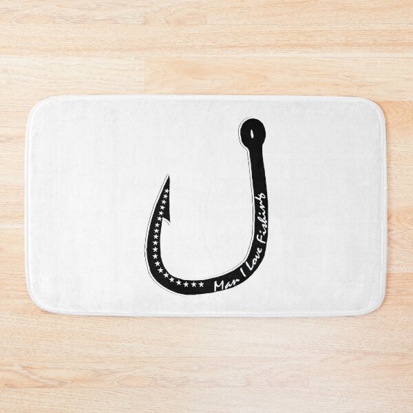 Item preview, MILF, Man I love fishing, with fishing hook in black designed and sold by Manoroma.