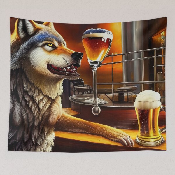 Item preview, Happy Drunk Wolf designed and sold by Steeshirts.