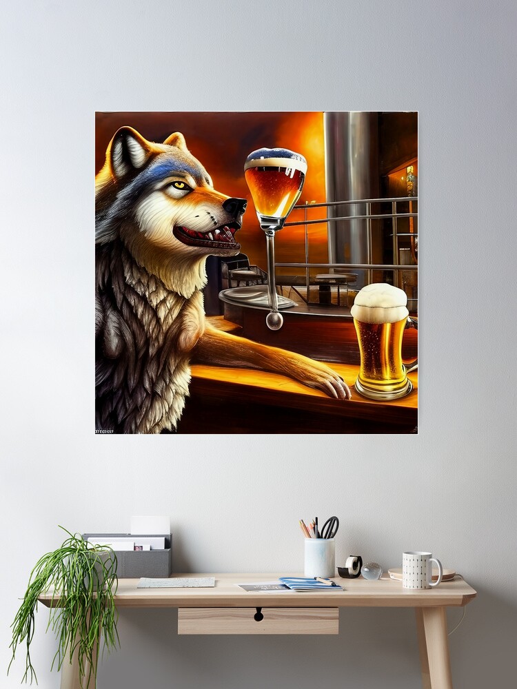 my postersucks 「DRINKING LIKE A WOLF」 Drinking Like a Wolf Poster – Blind Corner