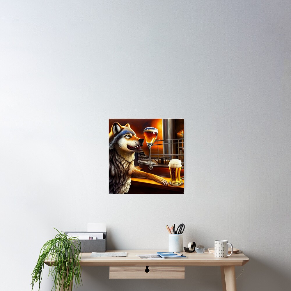 my postersucks 「DRINKING LIKE A WOLF」 Drinking Like a Wolf Poster – Blind Corner