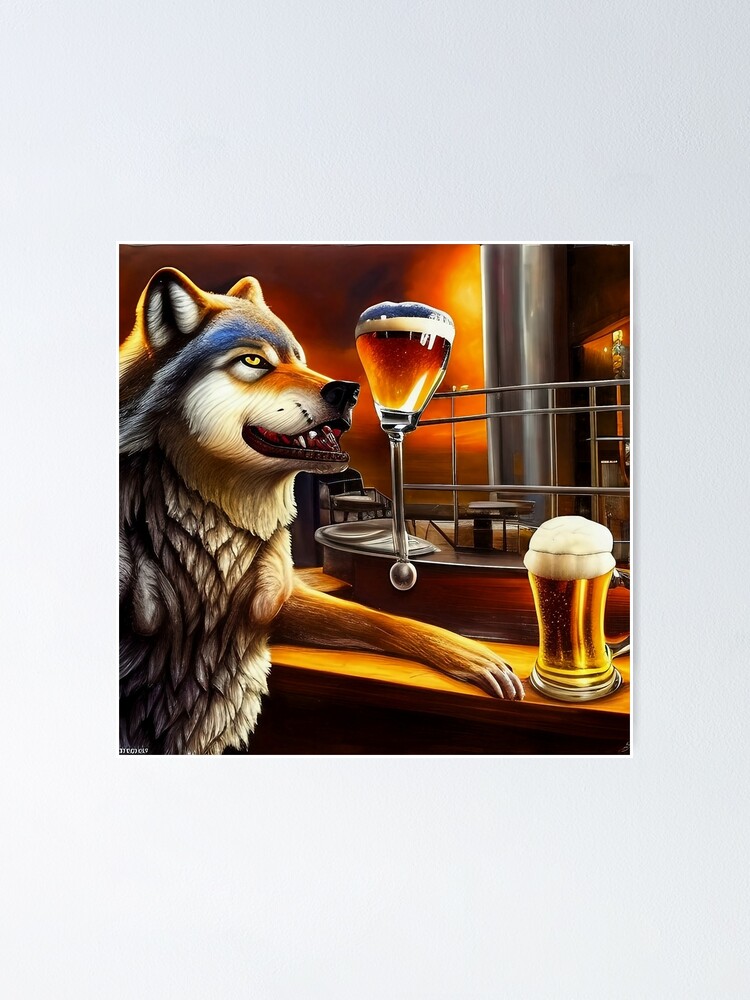 Happy Drunk Wolf