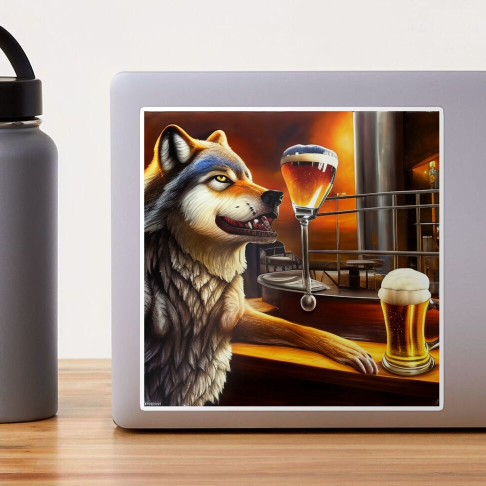 Happy Drunk Wolf