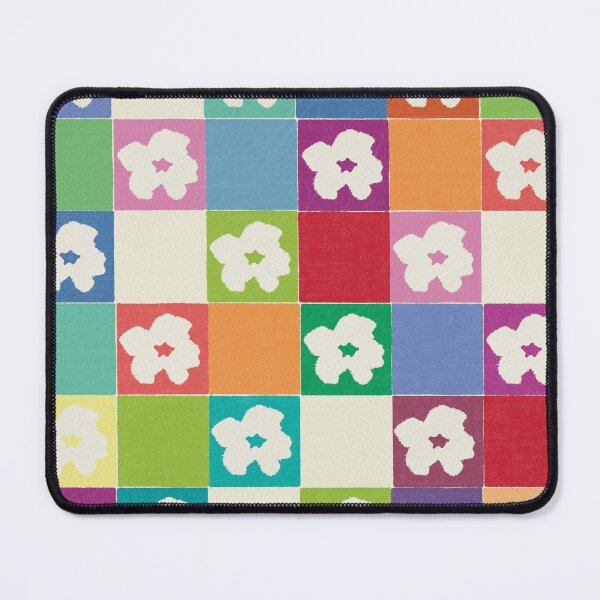 Item preview, DP281-2 Floral Checkerboard Pattern designed and sold by DuckyRubin.